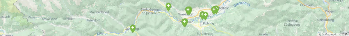 Kartenansicht für Apotheken-Notdienste in der Nähe von Sankt Peter ob Judenburg (Murtal, Steiermark)